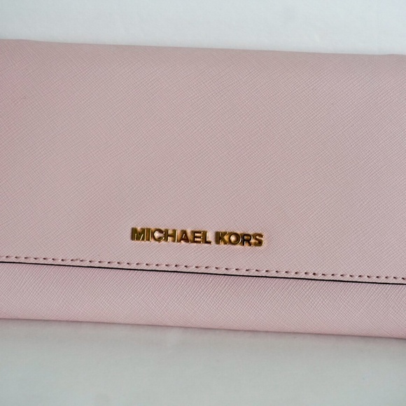 Michael Kors LG Phone Crossbody Clutch Wallet Pink - Picture 3 of 8